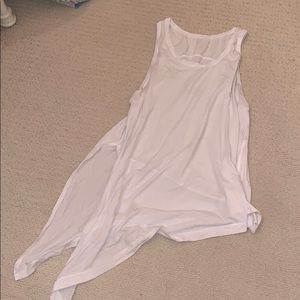Lululemon white side tie tank size 10